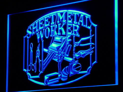 Sheet Metal Worker Display Neon Light Sign